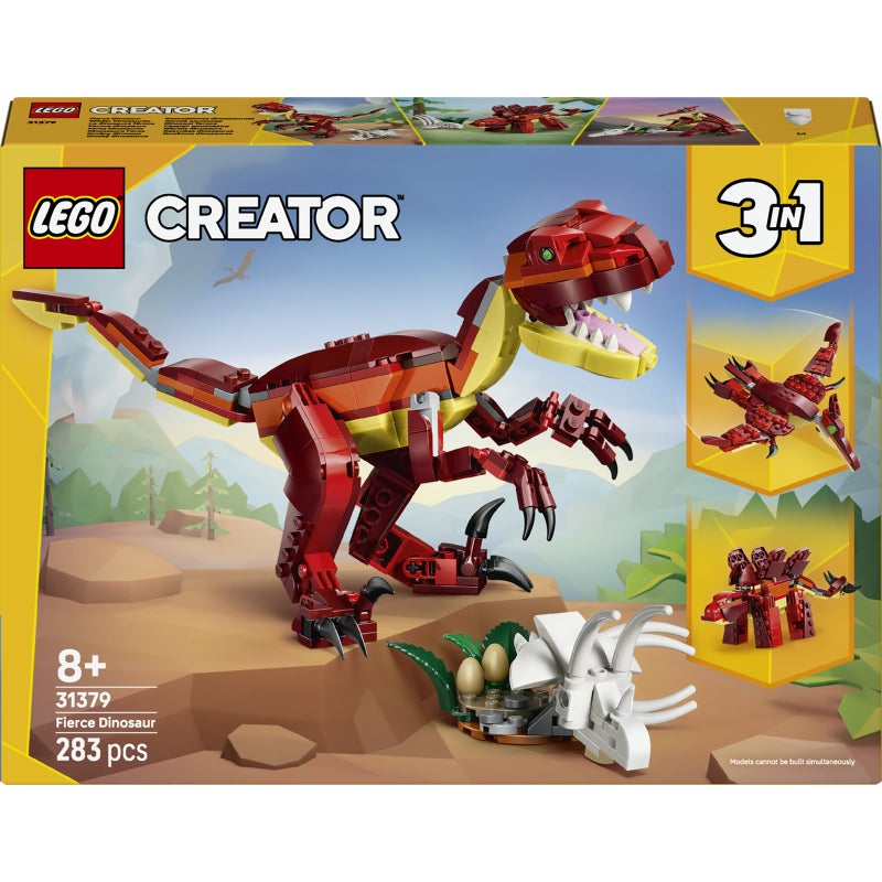 LEGO Creator 3 in 1 Fierce Dinosaur 31379 Building Toy Set (283 Pieces) - Image 2